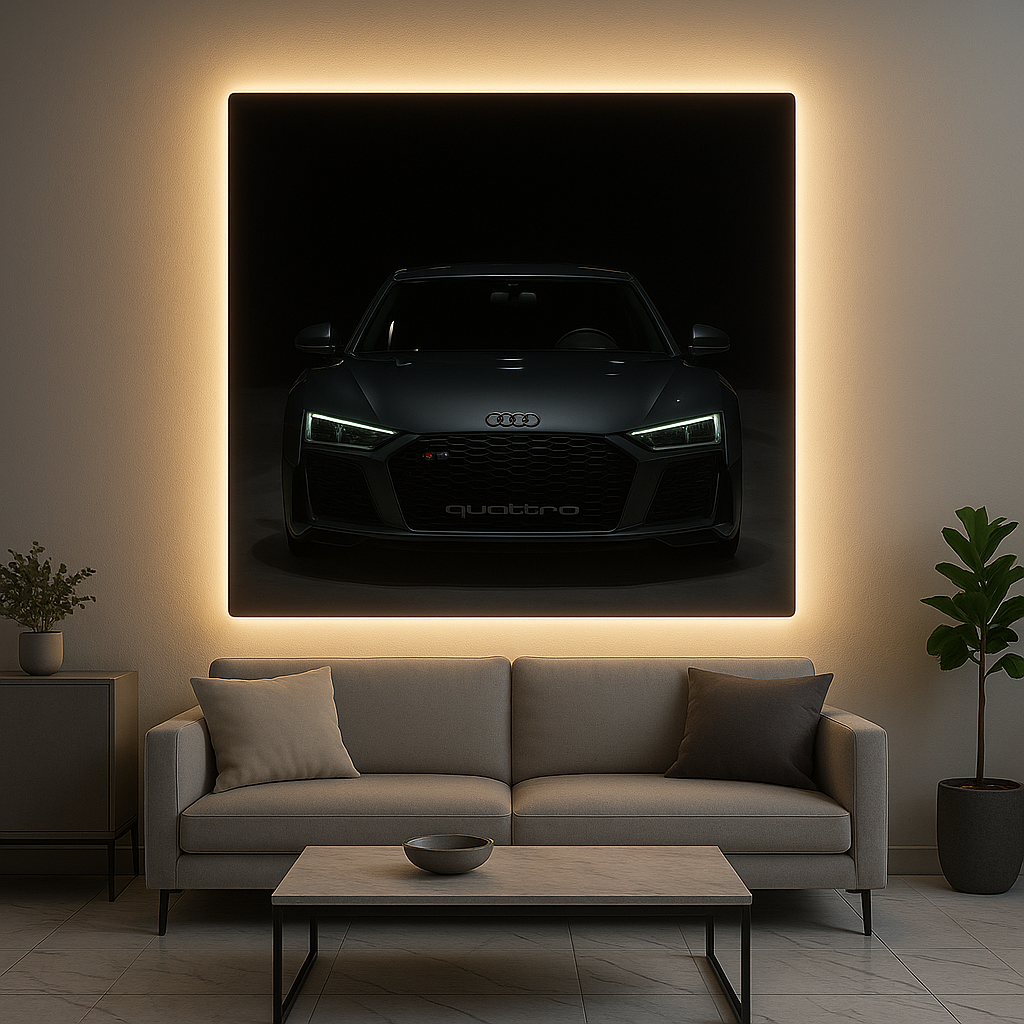 Automotive Wall Art with LED Accent